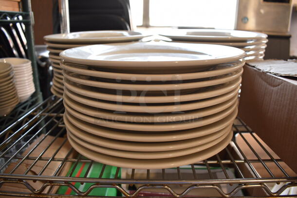 35 White Ceramic Plates. 10.5x10.5x1. 35 Times Your Bid! - Image 3 of 4