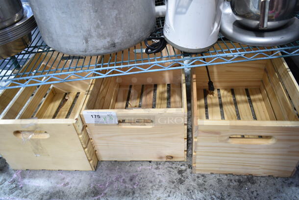 3 Wooden Crates. 3 Times Your Bid! - Image 1 of 4