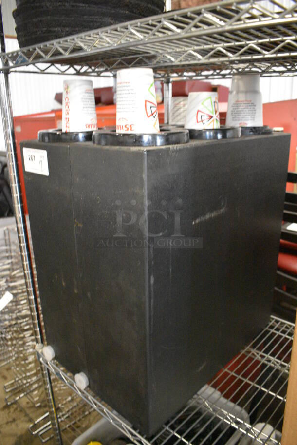 2 Black Poly 3 Well Cup Dispensers. 8x22.5x24.5. 2 Times Your Bid! - Image 3 of 3
