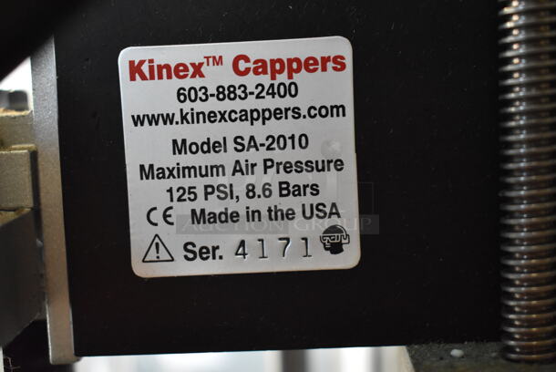 Kinex Cappers SA-2010 Metal Countertop Bottle Topping Machine.  - Image 5 of 5