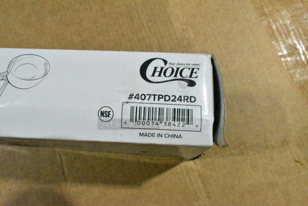 3 BRAND NEW! Items Including Choice 407TPD24RD Red Thumb Press Disher, QV12 Spatula, Skimmer. 3 Times Your Bid!  - Image 4 of 7