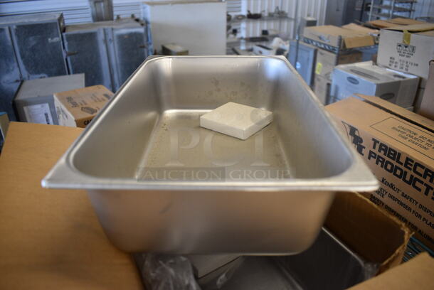 8 BRAND NEW IN BOX! Vollrath Stainless Steel Drop In Bins. 10x16x4. 8 Times Your Bid!