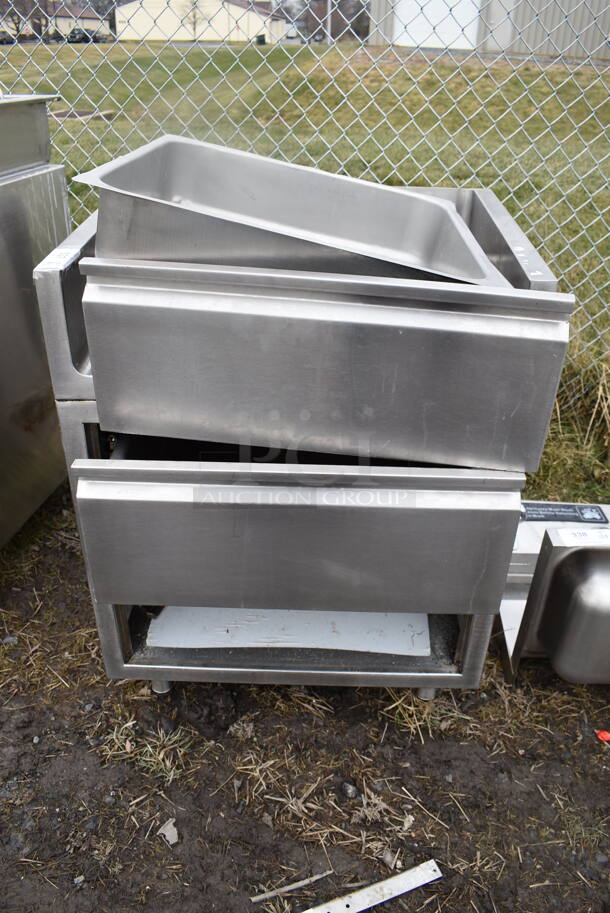 Stainless Steel Counter w/ Drawer and Under Shelf. Comes w/ Extra Drawer. 27x34x35