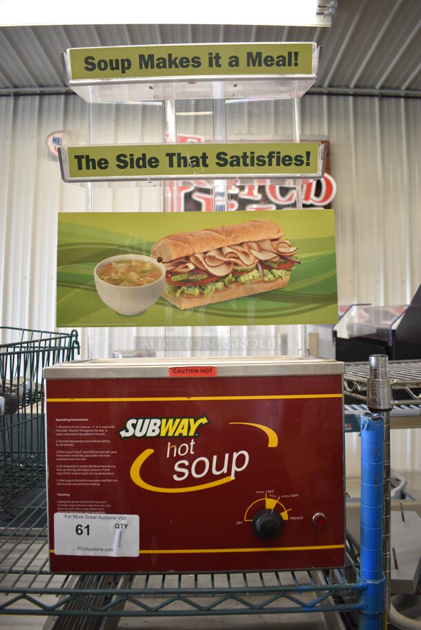 2010 Nemco Model 6135-SUB Stainless Steel Commercial Countertop Food Warmer w/ Poly Attachment. 120 Volts, 1 Phase. 14x9.5x30. Tested and Working! - Image 1 of 6