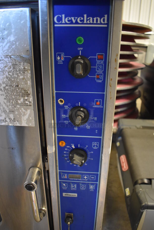 2 Cleveland AE 22 TX Stainless Steel Commercial Electric Powered Combi Craft Convection Oven w/ View Through Door and Thermostatic Controls. 480 Volts, 3 Phase. 42x42x75.5. 2 Times Your Bid! - Image 10 of 10