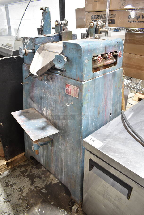 Keith Machinery Metal Commercial Floor Model Three 3 Roll Mill Lab Mill Ink Paint Charles Ross on Commercial Casters. 200-230 Volts, 3 Phase. - Image 2 of 8