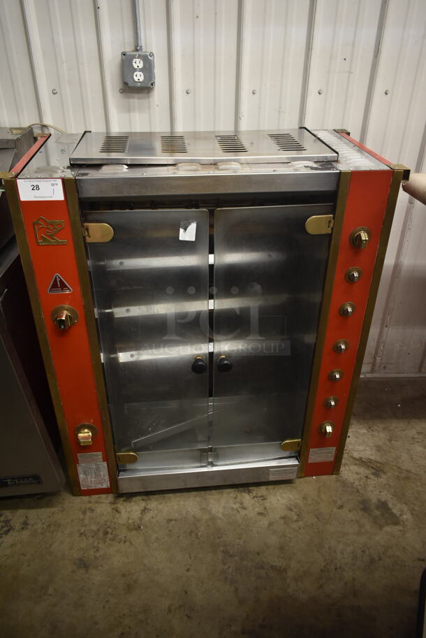 2017 Rotisol 975.5 Stainless Steel Commercial Natural Gas Powered Rotisserie Oven w/ Spits. 