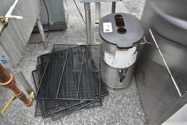 ALL ONE MONEY! Lot of Bunn Stainless Steel Beverage Holder and Black Racks - Image 1 of 7