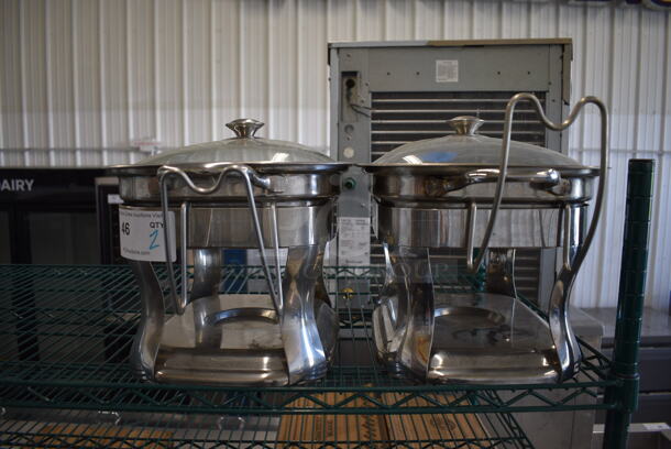 2 Metal Chafing Dishes. 12x14x9. 2 Times Your Bid!