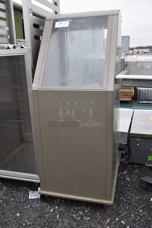 Lockwood Metal Commercial Enclosed Pan Transport Rack on Commercial Casters. 22x30x57