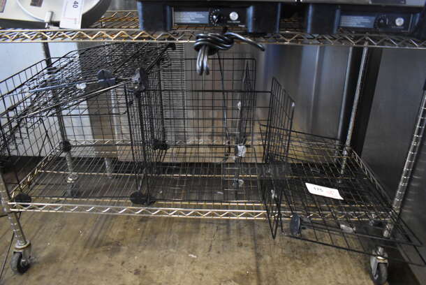 ALL ONE MONEY! Lot of Black Metal Wire Racks. Includes 14.5x14.5x14.5