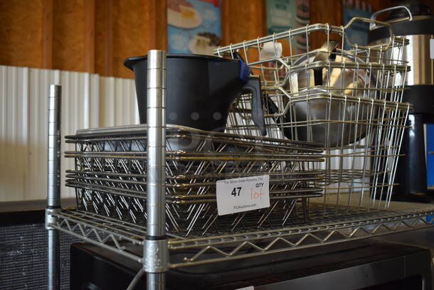 ALL ONE MONEY! Lot of Various Items Including Metal Wire Baskets and Brew Baskets - Image 2 of 3
