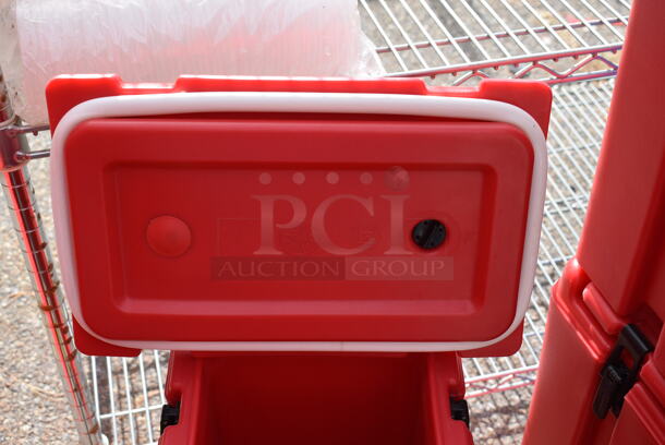 2 Cambro 500LCD Red Poly Insulated Beverage Holder Dispensers. 9x16.5x24. 2 Times Your Bid! - Image 12 of 12