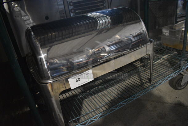 Stainless Steel Commercial Countertop Chafing Dish w/ Rolling Lid and Drop In. 25x18x19 - Image 2 of 4
