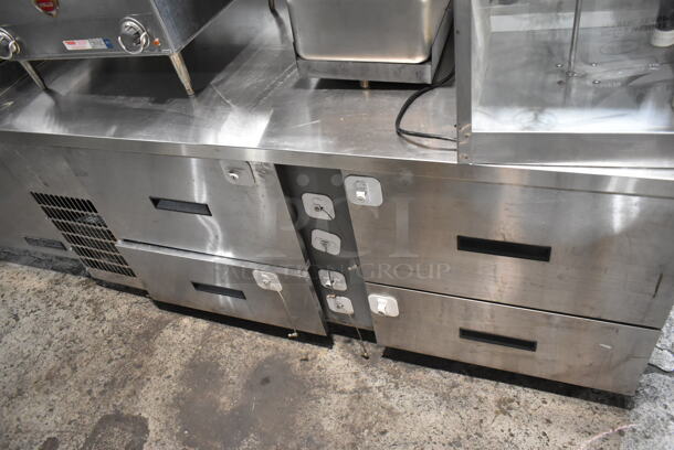 Stainless Steel Commercial 4 Drawer Cooler. Tested and Powers On But Does Not Get Cold - Image 2 of 10
