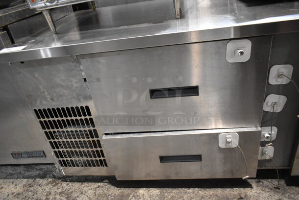 Stainless Steel Commercial 4 Drawer Cooler. Tested and Powers On But Does Not Get Cold - Image 4 of 10