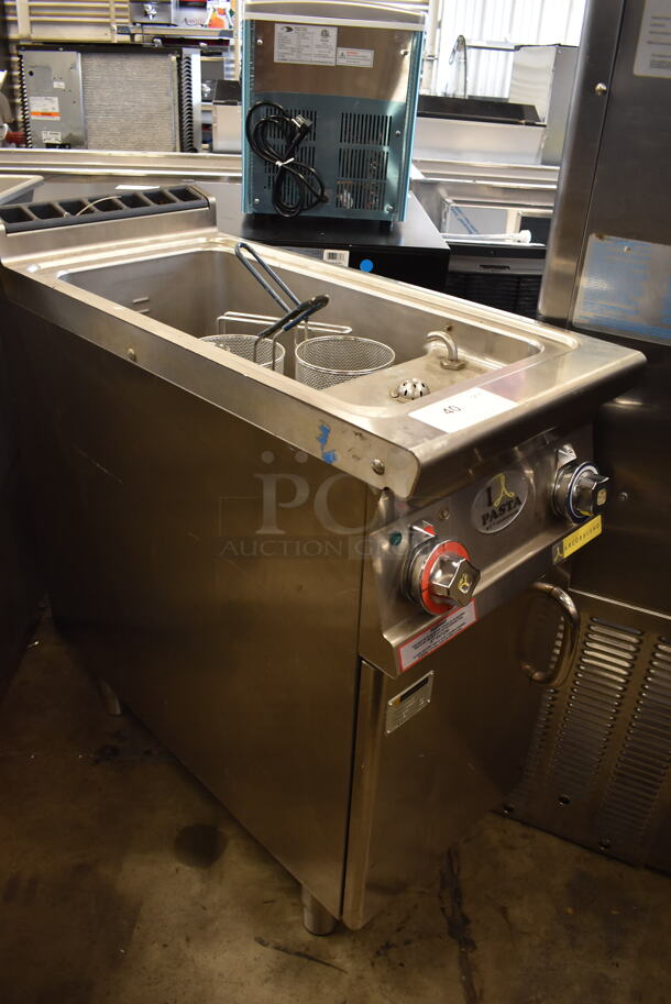 Arcobaleno APCE35 Commercial Stainless Steel Electric Pasta Cooker With 3 Stainless Steel Strainer Baskets on Galvanized Legs. 208V, 3 Phase. - Image 2 of 6