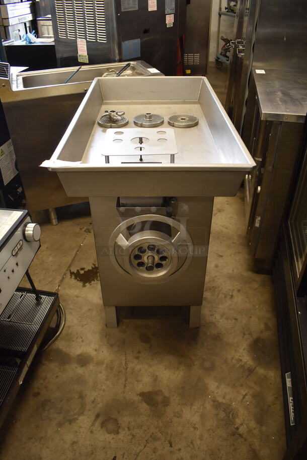 La Felsinea TC 42 SXM Commercial Stainless Steel Electric Meat Mincer With Grinding Head And 3 Attachments On Steel Legs. 220V. - Image 1 of 6
