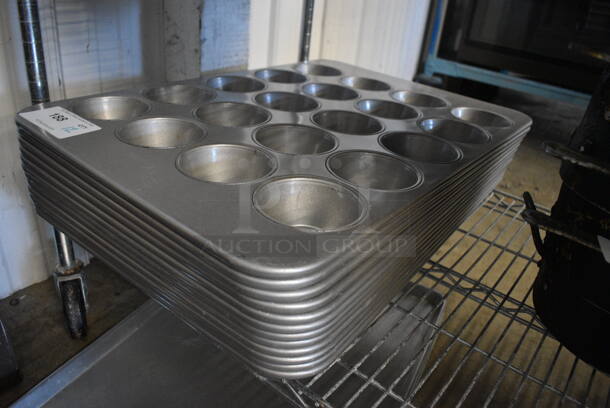 12 Metal 20 Cup Muffin Baking Pans. 18x26x2. 12 Times Your Bid! - Image 2 of 3