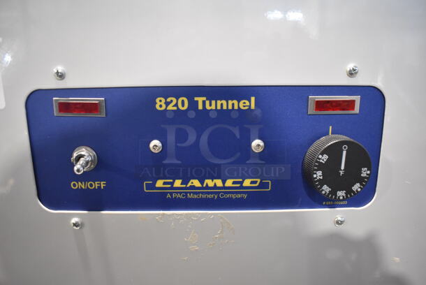Clamco 820 Tunnel Metal Commercial Floor Style Shrink Wrapping Tunnel on Commercial Casters. 32x27x55. Cannot Test Due To Plug Style - Image 2 of 8