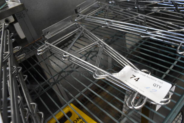 ALL ONE MONEY! Lot of 2 Chrome Finish Brackets! 3x15.5x7.5 - Image 3 of 3