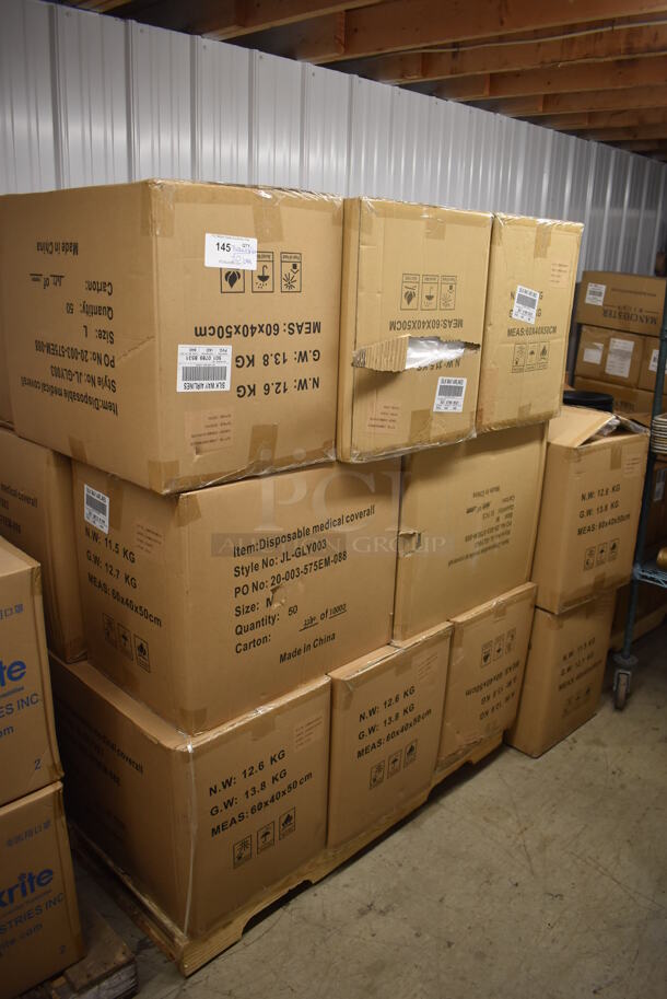 PALLET LOT OF 20 Boxes of BRAND NEW! JL-GLY003 Disposable Medical Coveralls. 20 Times Your Bid! - Image 5 of 7