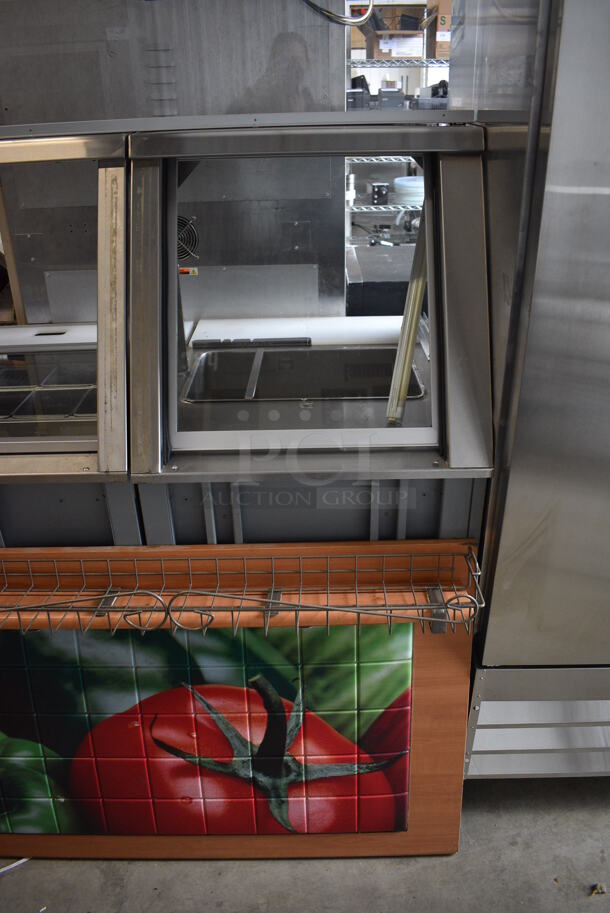 Duke Stainless Steel Commercial Subway Sandwich Make Line Prep Line w/ Front Panels, Lowering Sneeze Guard and In Counter Cup Dispensers. 206x34.5x78 - Image 8 of 10