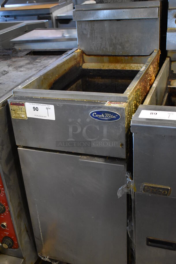 Cook Rite MTFS-40 Stainless Steel Commercial Floor Style Natural Gas Powered Deep Fat Fryer. 102,000 BTU. 16x31x45 - Image 3 of 8