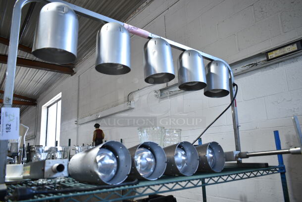 2 Nemco Metal Commercial Pass Through Warming Lamps; 5 Head and 4 Head. Includes Model 6008-5. 2 Times Your Bid! Tested and Working! - Image 1 of 5