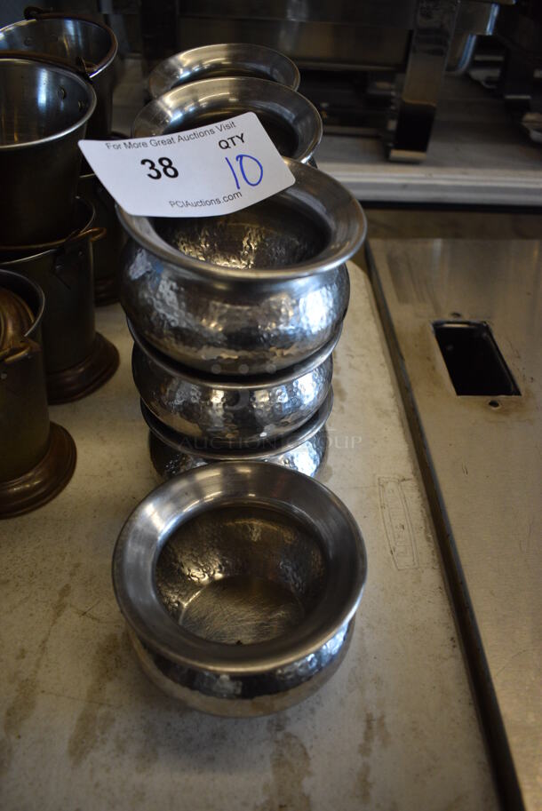 10 Metal Bowls. 4.5x4.5x3. 10 Times Your Bid!