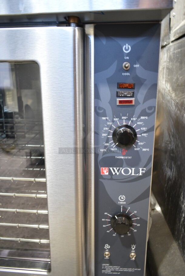 BRAND NEW SCRATCH AND DENT! Wolf WC4GD-11D3 Stainless Steel Commercial Full Size Natural Gas Convection Oven w/ View Through Doors, Metal Oven Racks and Thermostatic Controls, No Legs. 50,000 BTU - Image 4 of 6