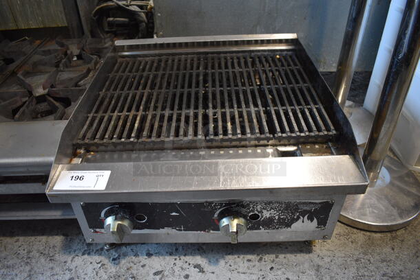 Vollrath Stainless Steel Commercial Countertop Natural Gas Powered Charbroiler Grill. 24x25x16