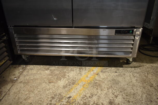 2020 Atosa MBF8507GR Stainless Steel Commercial 2 Door Reach In Cooler w/ Poly Coated Racks on Commercial Casters. 115 Volts, 1 Phase. Tested and Working! - Image 5 of 9