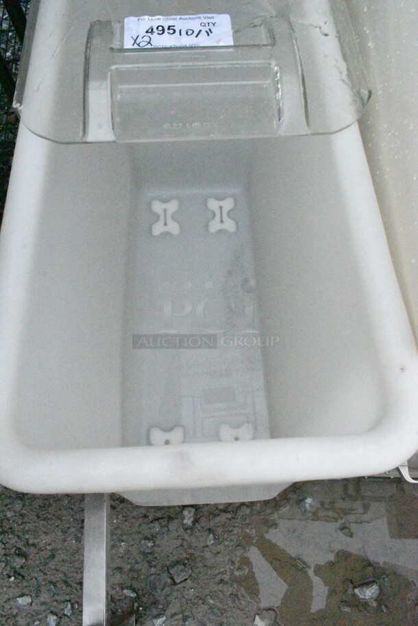 2 White Poly Ingredient Bin on Commercial Casters. 2 Times Your Bid! - Image 9 of 11