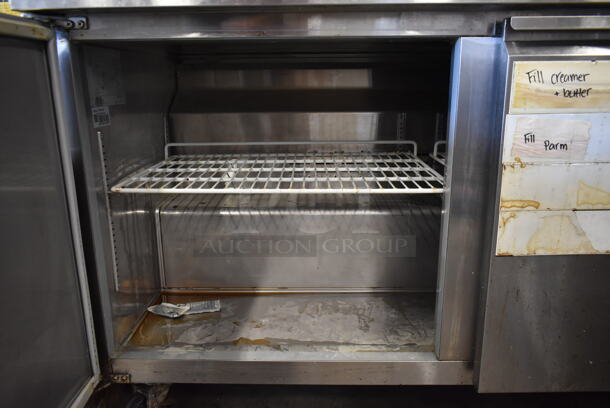 Avantco 178TUC60R Stainless Steel Commercial 2 Door Undercounter Cooler on Commercial Casters. 115 Volts, 1 Phase. Tested and Powers On But Does Not Get Cold
 - Image 5 of 8