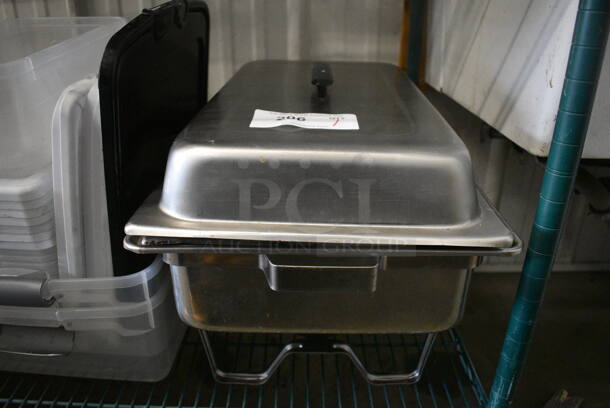 Metal Chafing Dish Frame w/ Drop Ins and Lid. 14x22x15