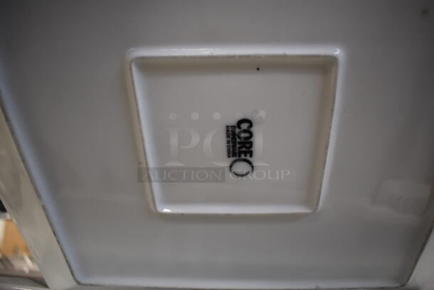 30 White Ceramic Square Plates. 12x12x1. 30 Times Your Bid! - Image 3 of 3