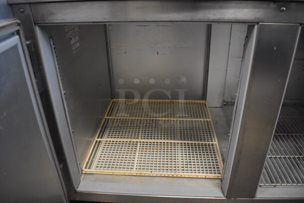 Beverage Air Stainless Steel Commercial 2 Door Undecounter Cooler on Commercial Casters. 115 Volts, 1 Phase. 67x33x34. Cannot Test Due To Cut Power Cord - Image 4 of 5