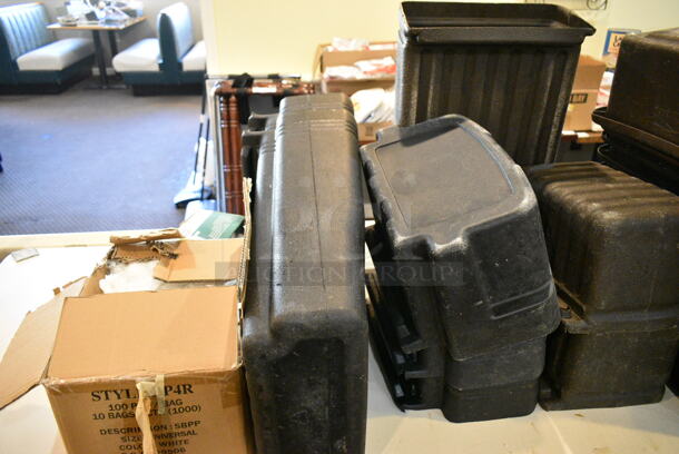 ALL ONE MONEY! Lot of Various Items Including Poly Bus Bins. Does Not Include Table. (main dining room) - Image 2 of 3
