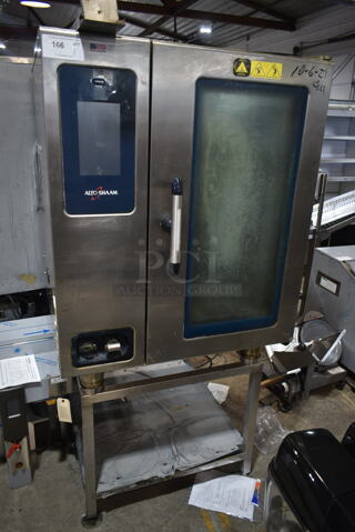 2018 Alto Shaam CTP10-10E Stainless Steel Commercial Electric Powered Combi Convection Oven on Stand. 208-240 Volts, 3 Phase.