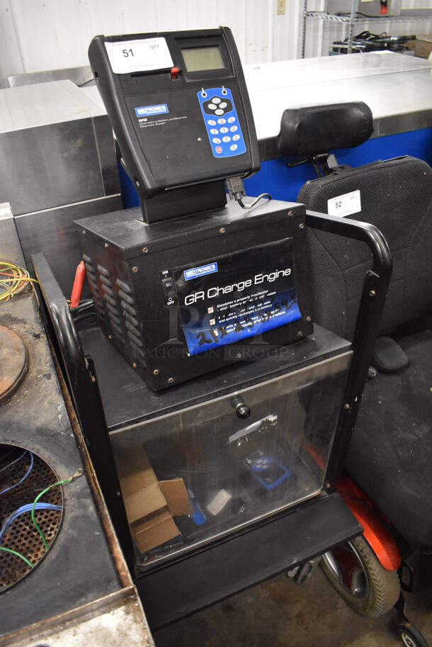 Midtronics GR8 Multi-tasking Battery and Electrical Diagnostic Station w/ GR Charge Engine on Commercial Casters. 21x28x56 - Image 3 of 6