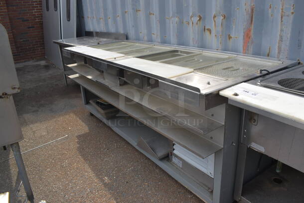 Duke SUB-FC-206 Commercial Stainless Steel Refrigerated Work Station With 4 Drop-In Pan Bins and Under Counter Shelving On Commercial Casters. 115V/1 Phase - Image 1 of 6