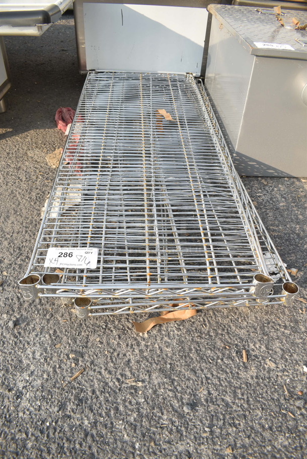 ALL ONE MONEY! Lot of 4 BRAND NEW SCRATCH AND DENT! Chrome Finish Wire Shelf.  - Image 2 of 3