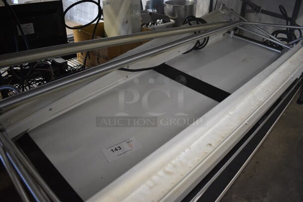 4 White Metal Lighted Sign Holders. 49.5x5x24. 4 Times Your Bid! - Image 2 of 3