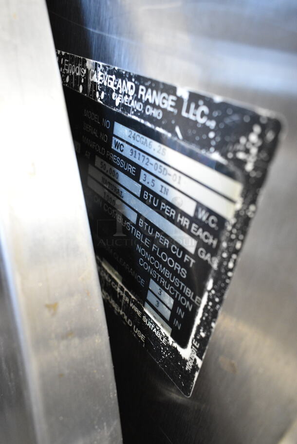 Cleveland 24CGA6.2S Stainless Steel Commercial Natural Gas Powered 2 Deck Steam Cabinet. 50,000 BTU.  - Image 9 of 9