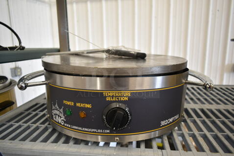 BRAND NEW SCRATCH AND DENT! Carnival King 382CMPT16A Stainless Steel Commercial Countertop 16" Crepe Maker. 120 Volts, 1 Phase. Tested and Working!