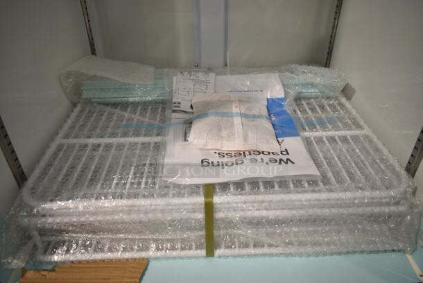 BRAND NEW SCRATCH AND DENT! 2023 Avantco 178GDC12FHCB 27" Black Customizable Swing Glass Door Merchandiser Freezer with LED Lighting and Poly Brew Baskets. 115 Volts, 1 Phase. Tested and Working! - Image 6 of 7