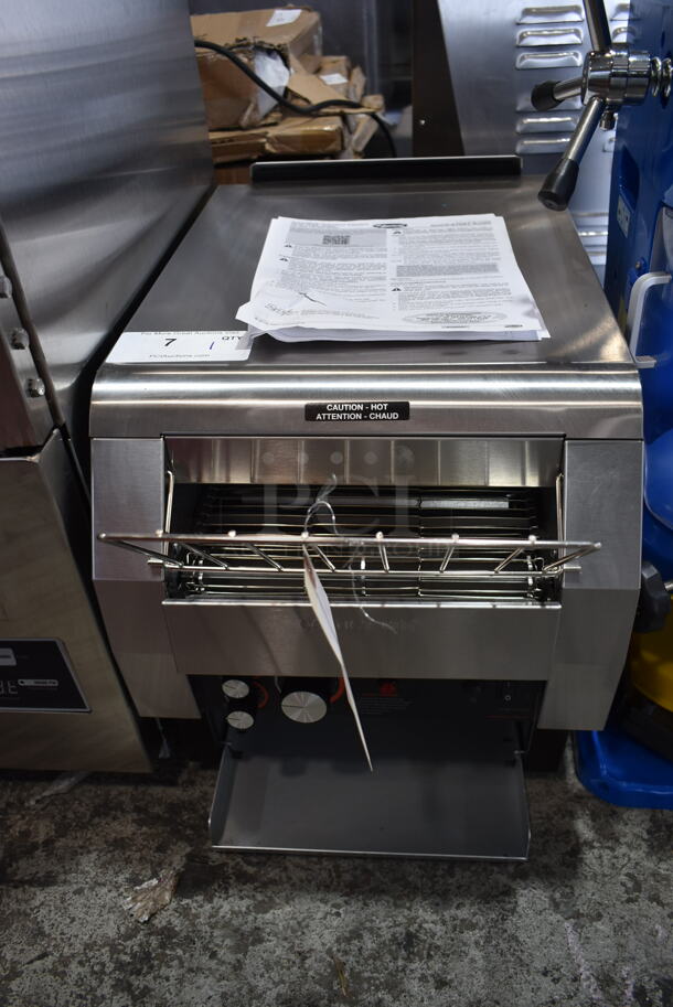 BRAND NEW SCRATCH AND DENT! Hatco TQ800 Toast Qwik Stainless Steel Countertop Conveyor Toaster - 2" Opening. 208 Volts, 1 Phase. - Image 2 of 8