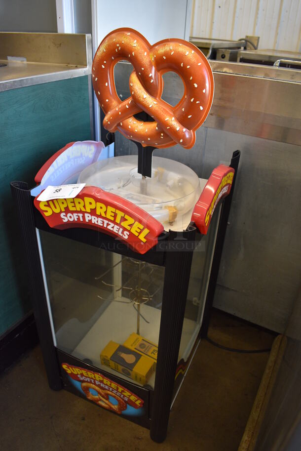 Super Pretzel Metal Commercial Countertop Warming Display Merchandiser. 17x19x43. Tested and Powers On But Does Not Get Warm - Image 2 of 5