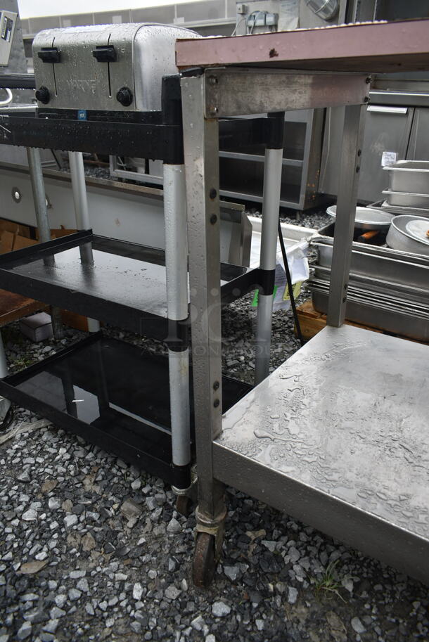 Metal 2 Tier Cart on Commercial Casters. - Image 4 of 5